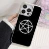 Aesthetic Pentagram Phone Case for iPhone 17 16 15 14 13 12 11 Air Pro Max Plus Electroplated Silver Cover