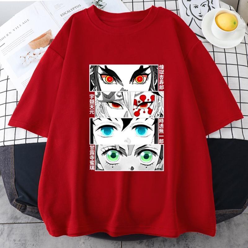 Summer New Anime Graphic Printed T-shirt Unisex Fashion Casual Round Neck Loose Short Sleeve Tees