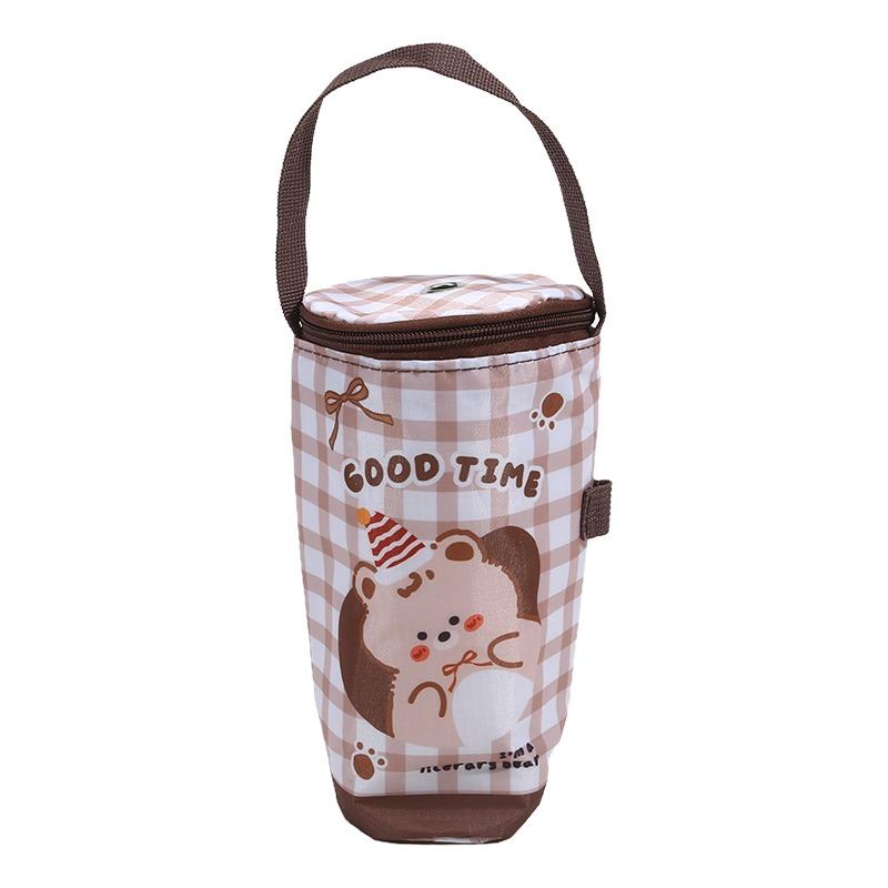 Portable Milk Tea Tote Bag Heat Preservation Bag Carrying Insulated Cup Cover Umbrella Bag Handbag Camping Drinkware Accessories