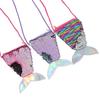 Mermaid Tail Sequin Lanyard Coin Purse & Small Crossbody Wallet for Kids & Women