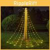 Stunning 2024 Christmas Tree Waterfall Lights For Indoor And Outdoor Decoration With Warm White And Colorful Glow
