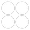 4Pcs 16 Inch Wheel Rim Protector Ring Anti Scratch Self Adhesive Wheel Rim Guard Trim Ring for Flat Rim Edge Car White