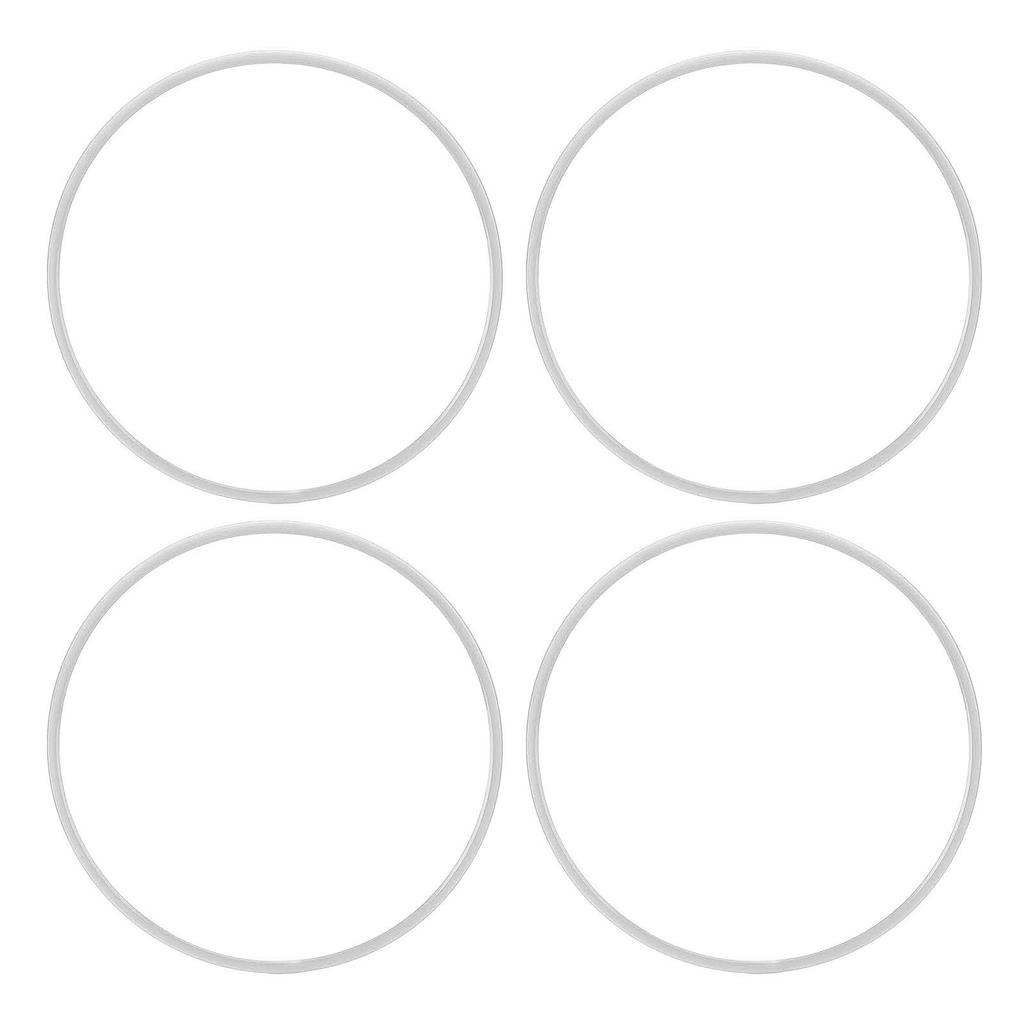 4Pcs 16 Inch Wheel Rim Protector Ring Anti Scratch Self Adhesive Wheel Rim Guard Trim Ring for Flat Rim Edge Car White