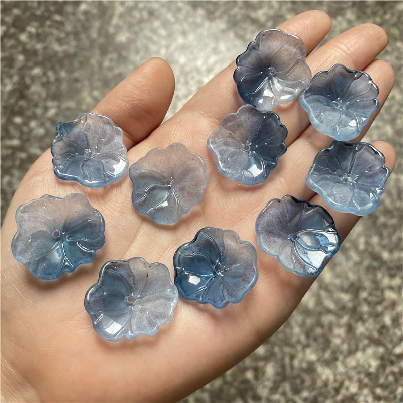 10-Piece Set: 22x24mm 3D Lotus Leaf DIY Hairpin Material for Ancient Style Jade Hairpins