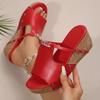 Fashion Retro Wedge Heel Sandals for Women Summer 2025 Comfort Thick Bottom Beach Slippers Women Punk Chunky Platform Sandalias Mujer