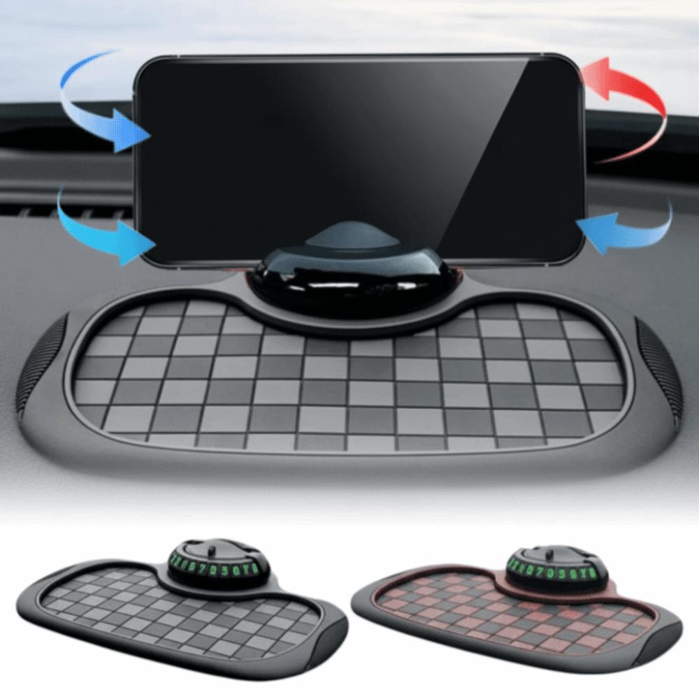 Three-In-One Design Car Phone Holder Non-Slip Pad Phone Holder Auto Organization