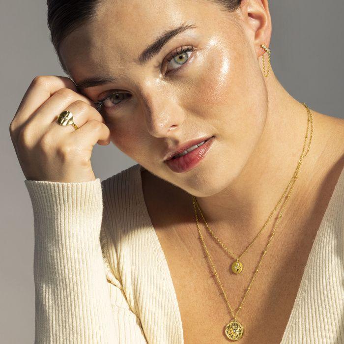 Collier - Luxenter - Issy - Or jaune 18 carats - Zircone cubique - Boucle réglable