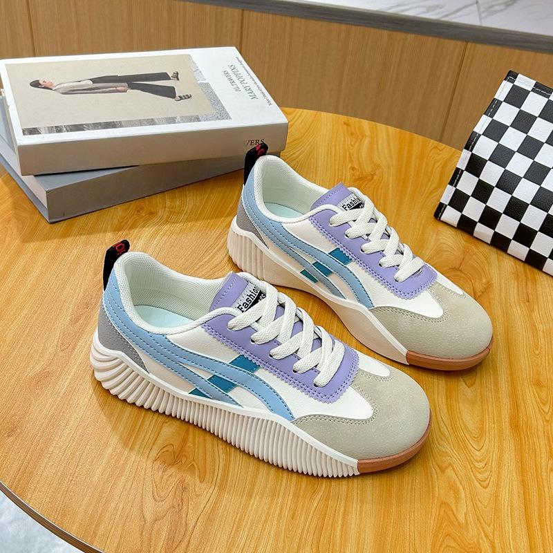 Atmungsaktive Damenschuhe, Niedrig geschnittene Freizeitschuhe, Board-Schuhe, Dicksohlige Schwammschuhe