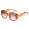 New European and American light luxury sunglasses, large frame fashion women's street shooting retro oval bag flower high-end sunglasses