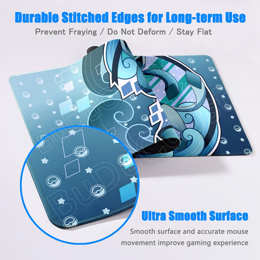 1000x500mm Cartoon Laptop Office Extended Mousepad Kawaii Glaceon Speed Gamer Keyboard Deskmat New Pokemon Pc Gaming Accessories
