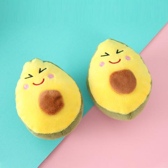 Hund Backenzahn Spielzeug Bissfest Weich Bequem Niedliche Avocado Form Haustier Hund Kauen Geräusch Spielzeug Haustierbedarf