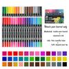 12-120 Colors Felt Tip Drawing Watercolor Art Markers Pen Dual Brush Fineliner Colouring Pen Set for Calligraphy Painting
