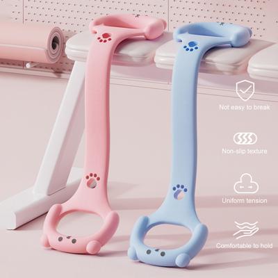 Şekil 8 Fitness Direnç Bandı Kaymaz Saplı Taşınabilir Erkek Kadın Kol Omuz Germe Güç Antrenmanı Egzersizi Elastik Kayış Germe İpi