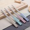Portable Cooking Tool Stainless Steel Wheat Straw Chopsticks Utensils Kitchen & Dining Dinnerware