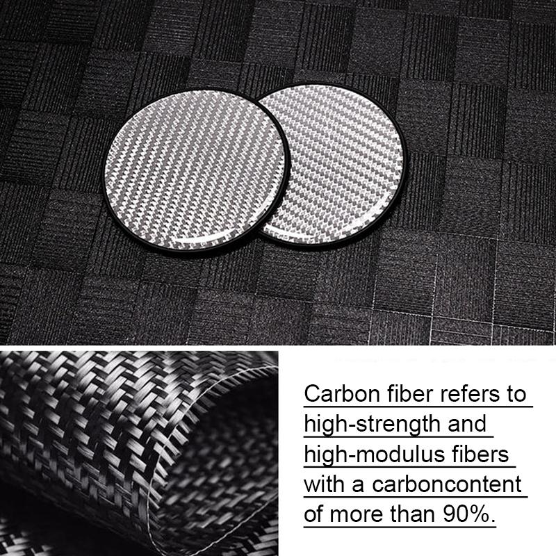 Non-slip Car Water Cup Pad Carbon Fiber Style Rubber Mat For Car Drink Coffe Bottle Holder Coaster