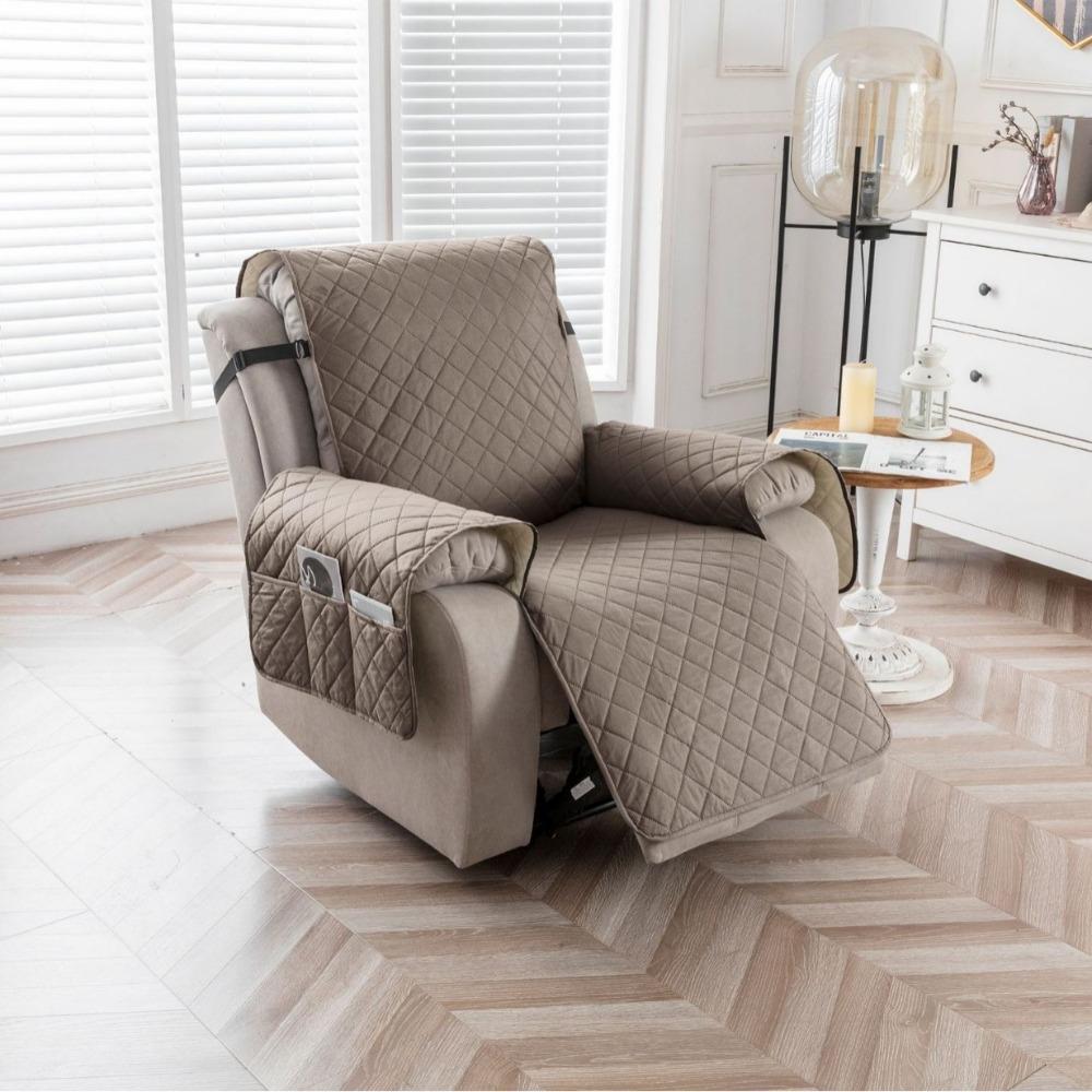 

Waterproof Sofa Cushion Cover Small Check Pattern Pet Proof Soft Comfortable Home Furniture Protector 1 person 23 inches