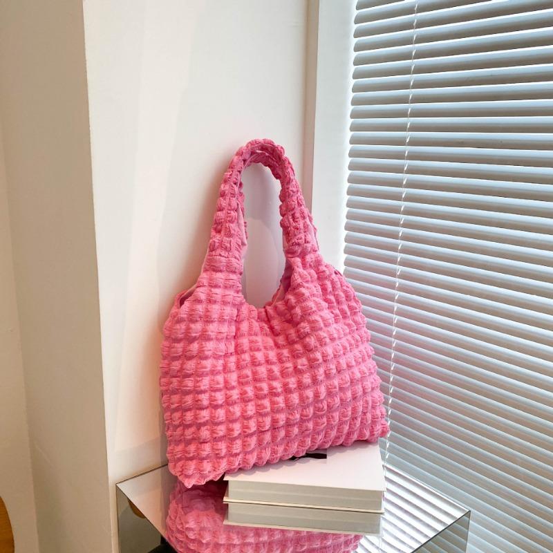 Pleated, Cloud Bag Girl Puff Flower Bag Shoulder Women's New Simple Handbag