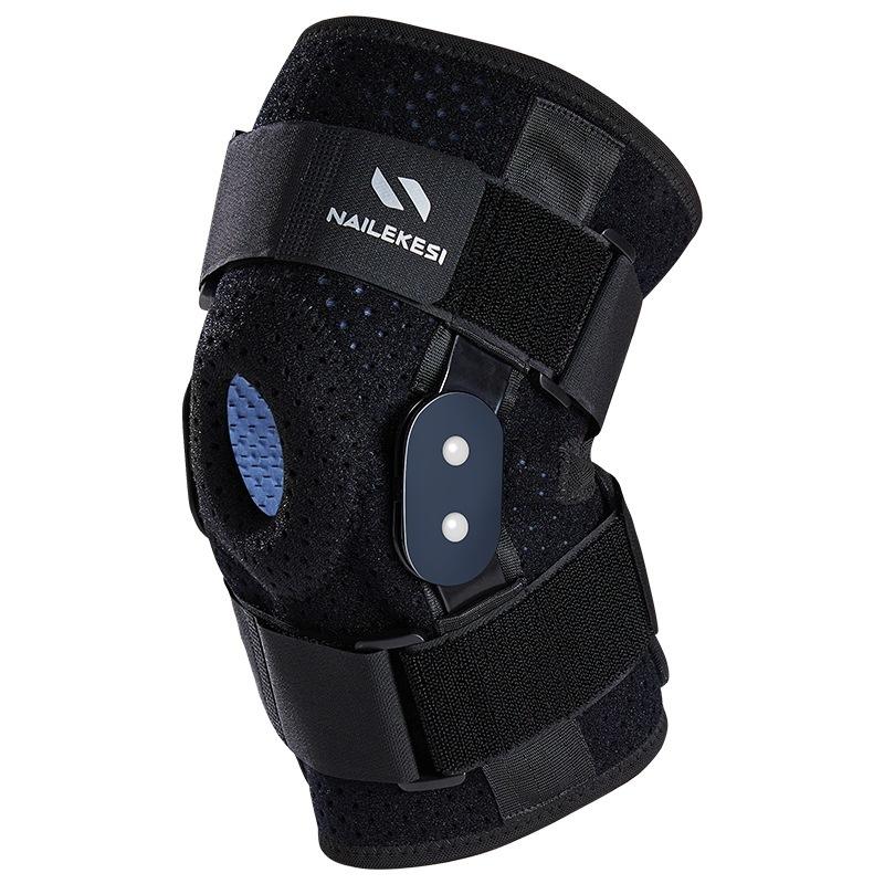 1Pcs Adjustable Hinged Knee Support Brace Open Patella Compression Wrap For Joint Pain Relief Stabilizer L