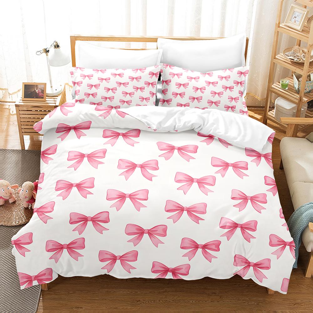 Popular Style Bowknot Bedding Sets Skin Friendly Soft Bedsheets And Duvet Covers Comfortable And Lovely Suitable For All Ages