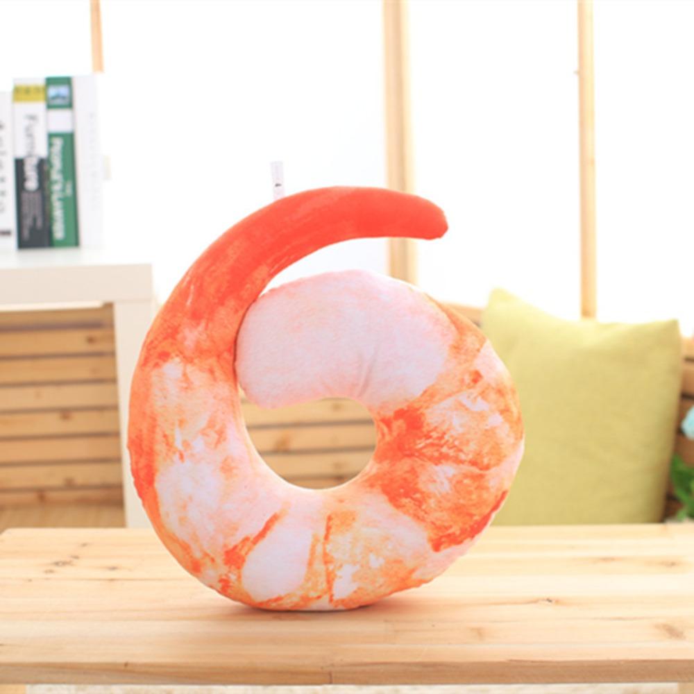 U Neckpillow U Neckpillow Shrimp Pillow Animal Doll Plush Peeled Prawns Plush Toys  Birthday Gifts