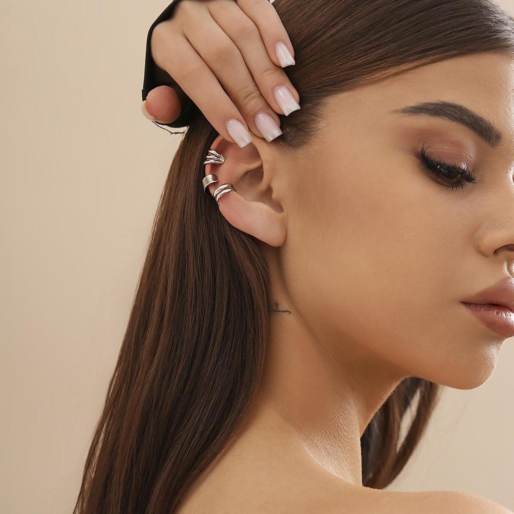 Retro Comma Teardrop Punk Dangle Ear Clip Earring - Minimalist European & American Design