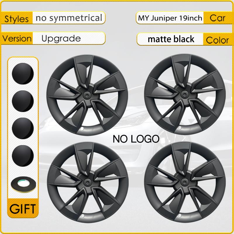 

4PCS Hub Cap Car For Tesla Model Y Juniper 19 Inch Wheel Cap Replacement Automobile Wheel Hubcap Full Rim Cover Accessories 2026 For Model Y Juniper матовий чорний колір