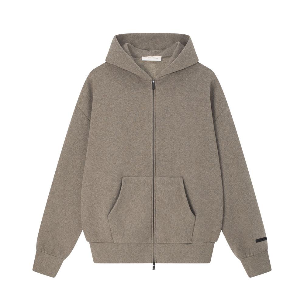 Fear of God Essentials Classic Full Zip-Up Hoodie 'Homestead Heather' Men's 192AS254781F
