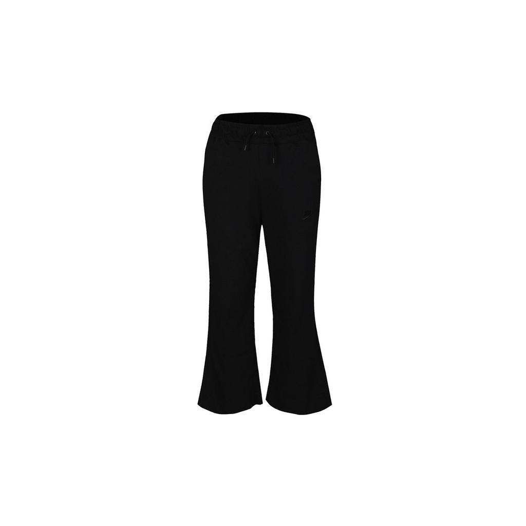 Nike Solid Color Lace-Up Knitted Casual Sports Pants Women bottoms Black CJ3743-010