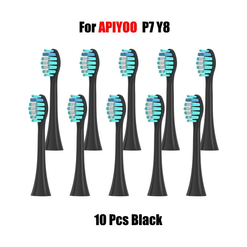 Hlavice zubních kartáčků pro náhradní trysky APIYOO P7/Y8/G7/SUP/T1 Sonic Tooth Soft DuPont Bristle vakuový balíček