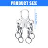 Steel Keychain with Secure Rotating Clip Strong Key Holder Sea Creature Key Accessories for Commuting & Adventures
