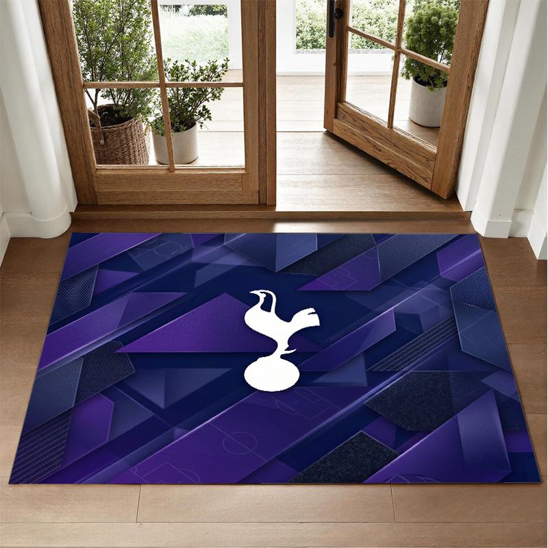 Tottenham Hotspur Design Crystal Velvet Rug Soft Decorative Mat for Bedroom Entrance