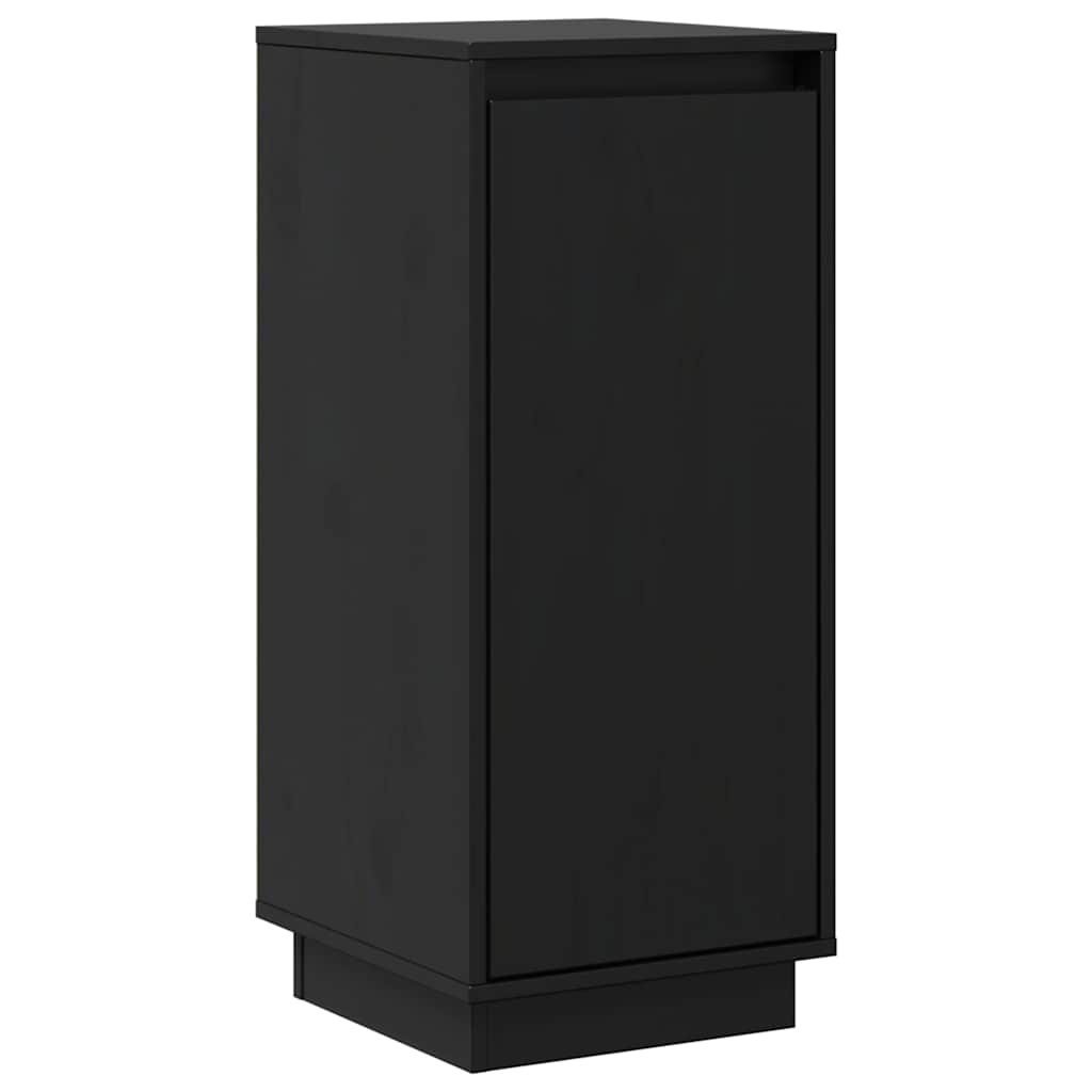 vidaXL Sideboards 2 Stk. Schwarz 31,5x34x75 Cm Massivholz Kiefer