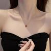 Fashionable Red Cherry Pendant Necklace with 40+5cm Adjustable Chain Lightweight Choker Jewelry Birthday Gift