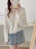 2023 Early Autumn V-Neck Chunky Knit Sweater - Women's Slim, Casual, and Simple Design