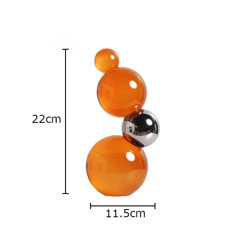 Creative Spherical Geometry Ornaments Crystal Ball Stacking Crafts Desk Decoration Abstract Artwork Statue Room Aesthetic Decor
