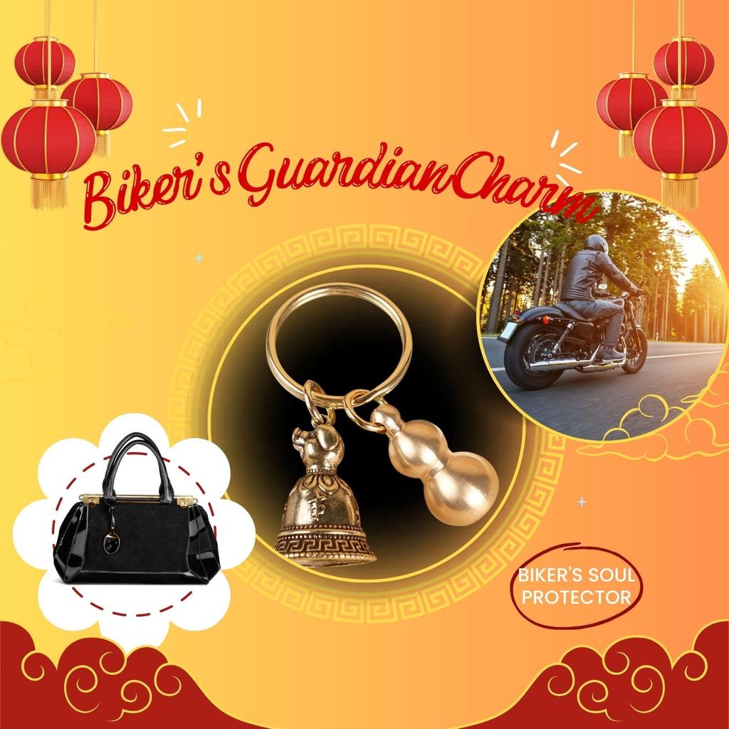 SCGEHA Guardian Bell 12 Zodiac Key Chain Brass Hanger Harley Morning Tiger Dog Zodiac (Boar)