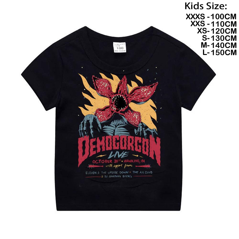 Eddie Munson The Demogorgon Tshirts for Kids Hawkins Cotton Cannibal Flower Monster Children Top Tees T Shirt S