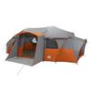 Family Tunnel Tent with Rain Fly Waterproof Gray and Orange