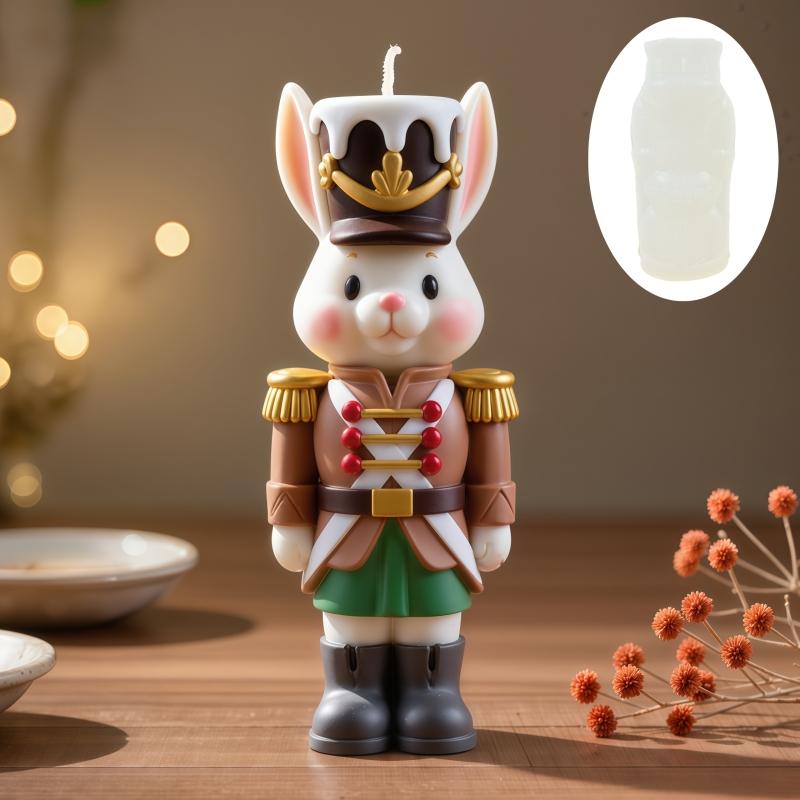 Mushroom shaped house candle silicone mold rabbit mushroom house molds Easter gift Mushroom house rabbit resin Gypsum mould