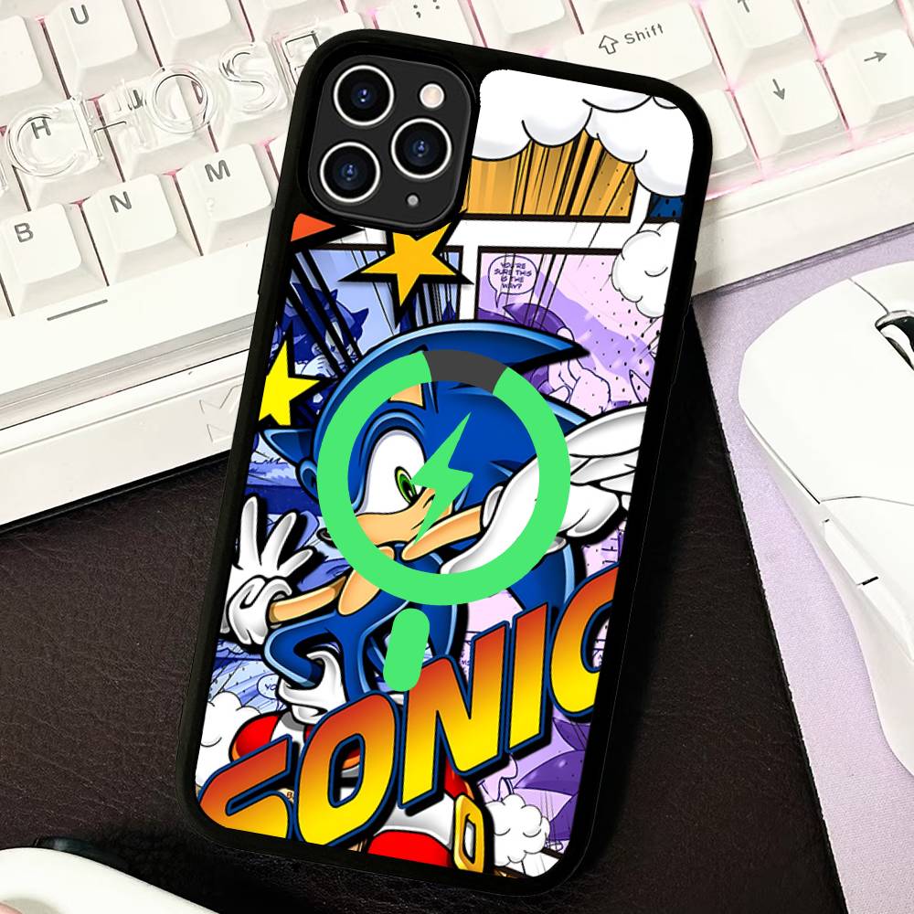 

S-SonicS Anime For Magsafe Phone Case For IPhone 17 Air 16 15 14 13 12 11 Pro Max Plus Shockproof Cover iPhone 13 pro