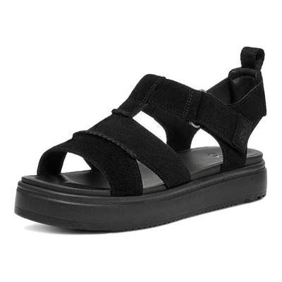 Vintage Round Toe Thick Sole Slide Sandals Women Sandals Black 1170531-BTNL
