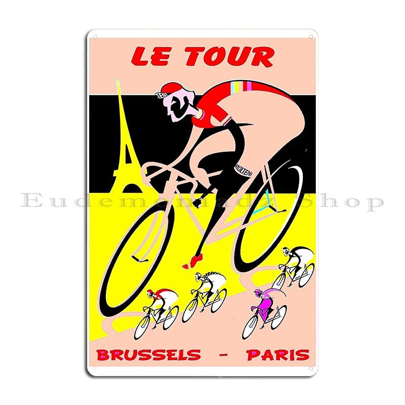 PARIS ROUBAIX Vintage Abstrakter Radsport Druck Giro D Italia Retro Passo Dello Stelvio Radfahren Metallblechschild Poster