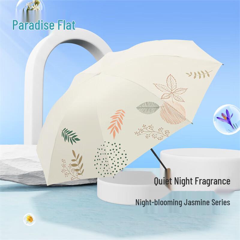 Paradise Lightweight Black UV Protection Folding Umbrella