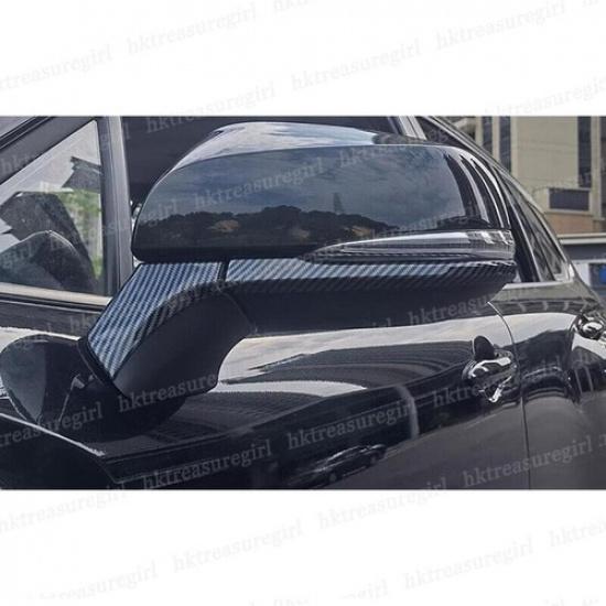 Carbon Fiber Car Rear View Mirror Strip Trim For Toyota Corolla Cross 2022-2024