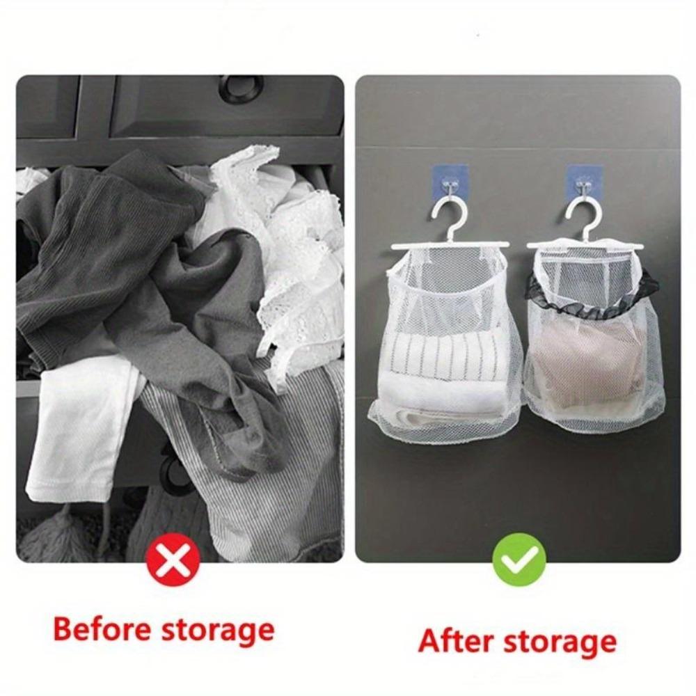 Koš na špinavé prádlo Skládací košík na prádlo Závěsná taška na oblečení do koupelny Síťovaná taška na stěnu pro domácnost