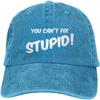 You Cant Fix Stupid Funny Denim Baseball Cap Washed Casual Adjustable Hat for Unisex Women