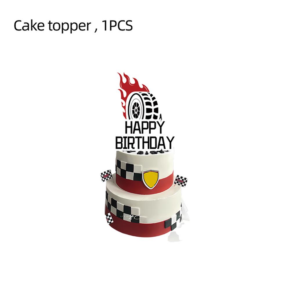 Sports Car Racing Birthday Party Supplies: Tableware, Decorations, Balloons, and Hanging Ornaments