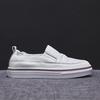 Fashion Women Genuine Leather Shoes Spring Autumn Casual Woman White Shoes Cow Leather Flat Ladies Slip-ons
