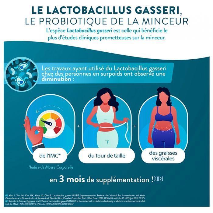 Lactobacillus gasseri - digestion, cure minceur, ventre plat - 12 milliards d'ufc par prise - 60 gélules - nutri&amp;co