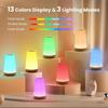 Ultra Portable 13 Color RGB Touch Bedside Lamp Dimmable Remote USB Rechargeable Night Light for Bedroom Living Room Gift